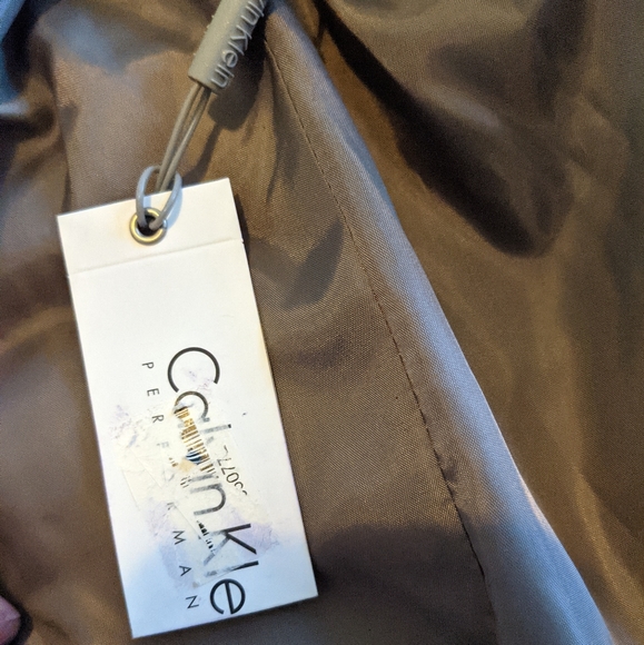 Calvin Klein Taupe Black Performance Puffer Vest M - Picture 2 of 8